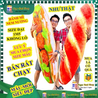 [SIÊU ĐẸP] GỐI ÔM BÁNH MÌ 3D SIÊU TO KHỔNG LỒ CAO CẤP SIÊU ĐẸP [HÀNG CHUẨN] - GẤU BÔNG BÁNH MÌ 3D