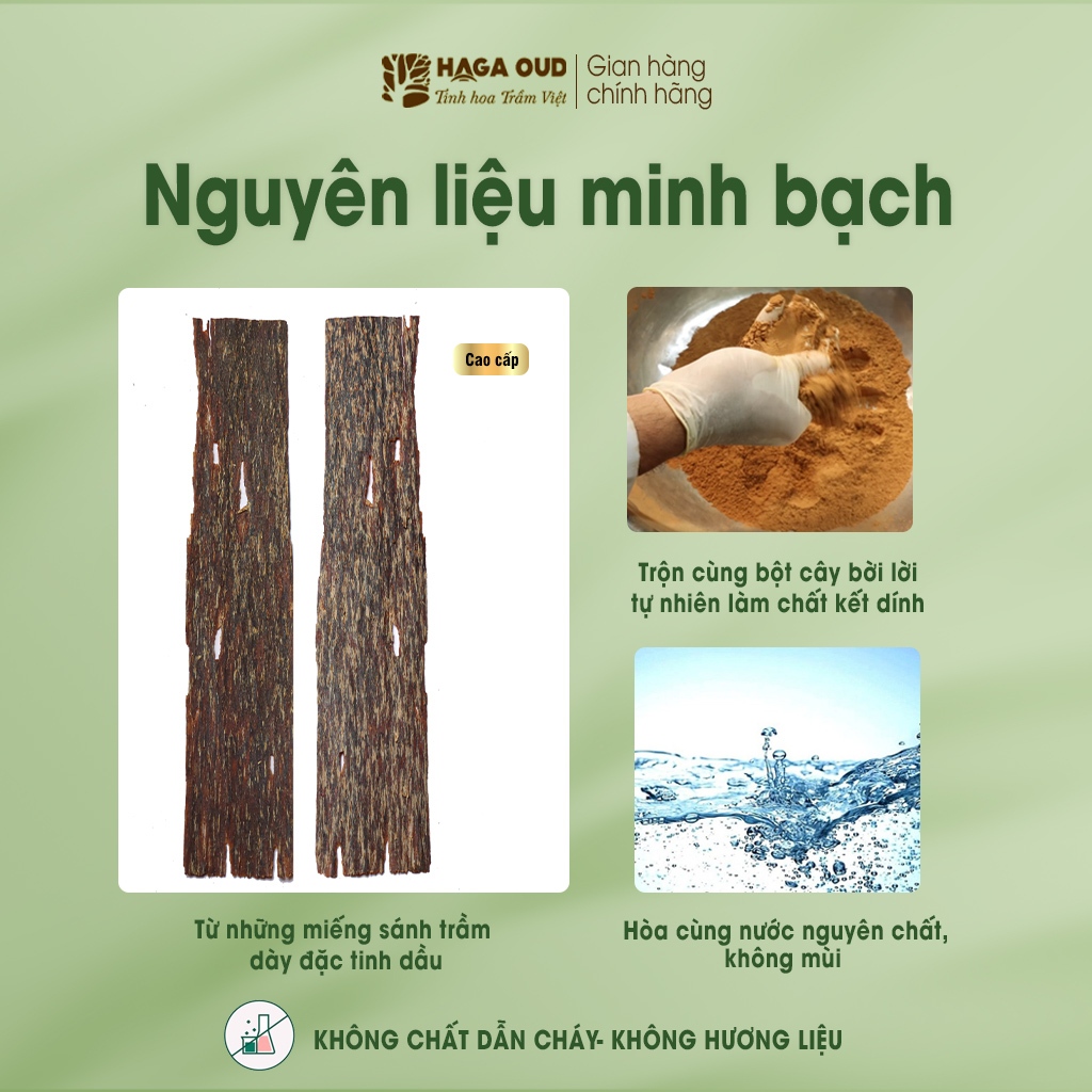 Ảnh NHANG TRẦM NỤ HAGA NGỌT ĐẬM, THÍCH HỢP BIẾU TẶNG, LỄ PHẬT, THỜI GIAN CHÁY LÊN ĐẾN 30’- 24 NỤ 2