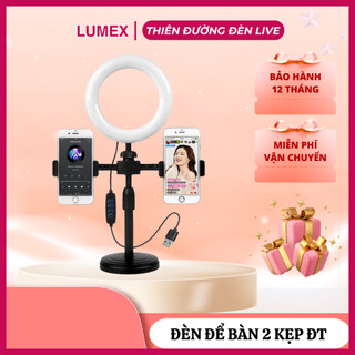 Giá Đỡ Điện Thoại Livestream Để Bàn 2 Kẹp – Hỗ Trợ Quay Video, Make Up, Bán Hàng, Gắn Đèn Trợ Sáng