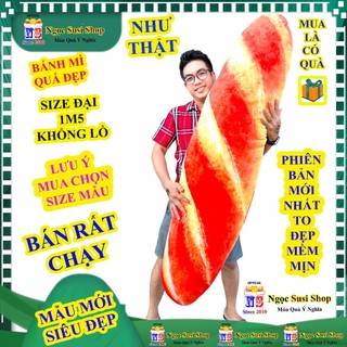 GỐI ÔM BÁNH MÌ 3D SIZE LỚN CAO CẤP ÔM NGỦ PHIÊN BẢN MỚI NHẤT - THÚ BÔNG BÁNH MÌ 3D [ SIÊU ĐẸP]