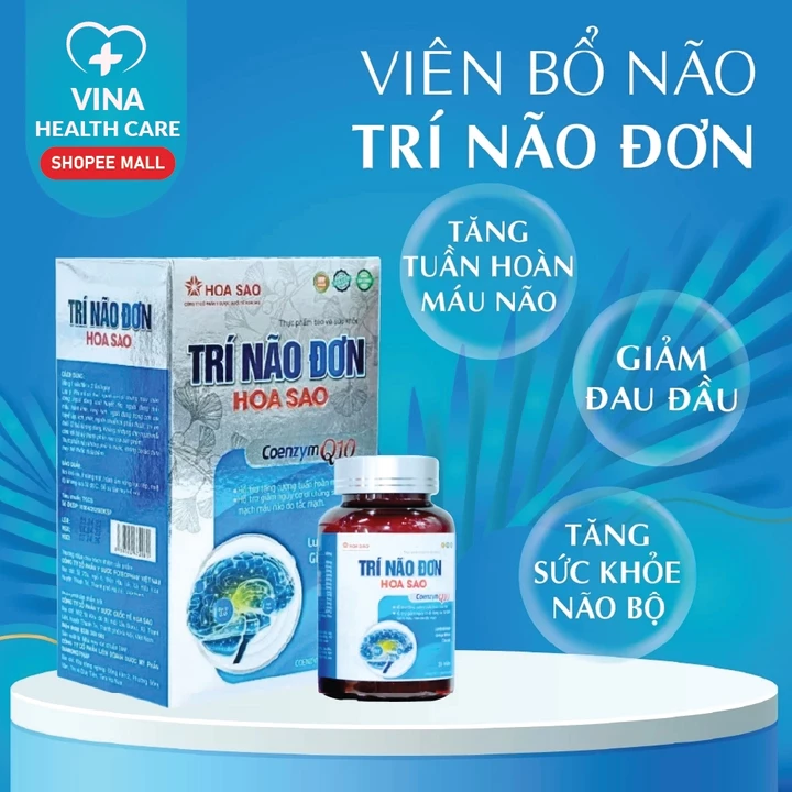 Viên Bổ Não Trí Não Đơn – Tăng Tuần Hoàn Máu Não, Giảm Đau Đầu, Tăng Cường Sức Khỏe Não Bộ