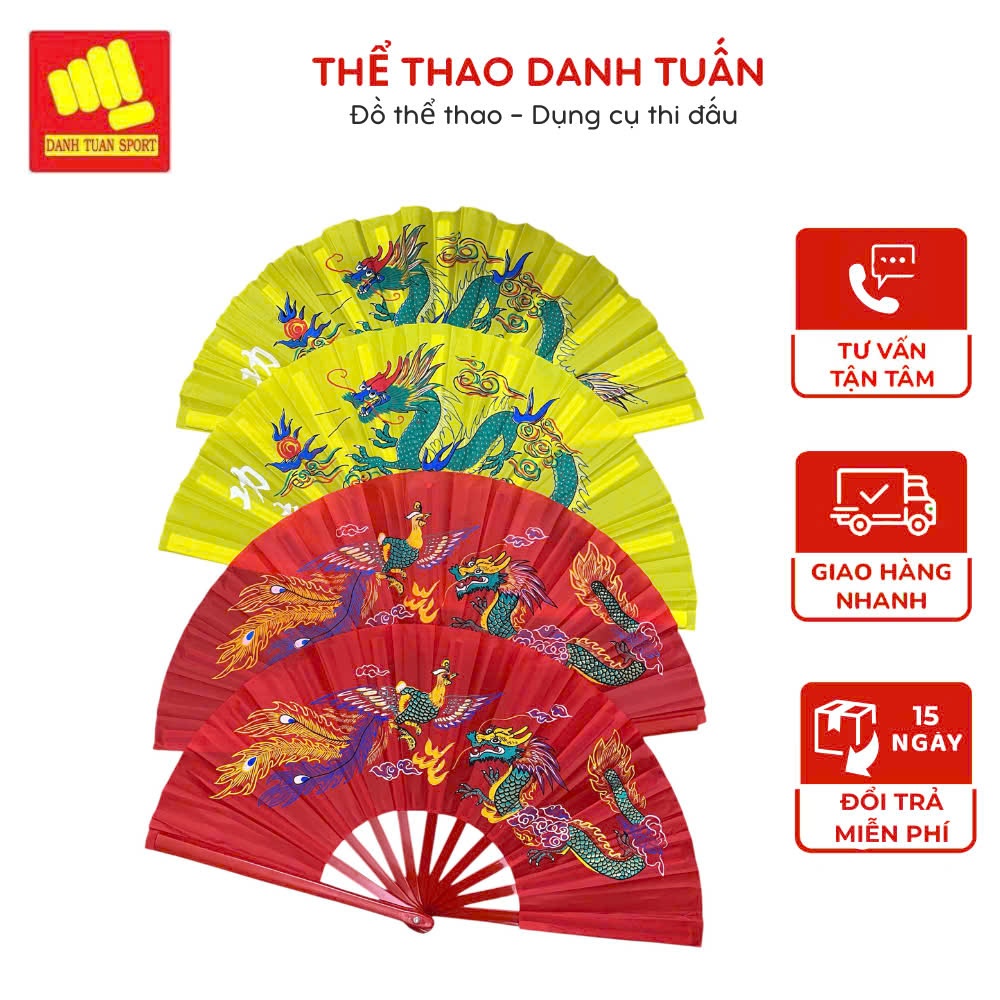 [01 ĐÔI- Q2] Quạt Đôi Tập Dưỡng Sinh, Quạt Múa Võ, Quạt Biểu Diễn, Bền ...