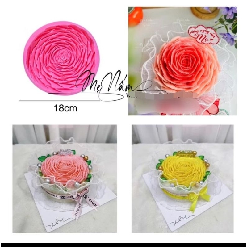 Khuôn hoa hồng làm bó hoa