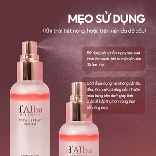 Serum dạng xịt khoáng căng bóng da d'Alba First Spray Serum 100ml