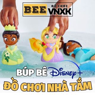 Đồ chơi nhà tắm mô hình Công chúa Anna, Tóc Mây, Tiana chất liệu nhựa cao cấp - BEE VNXK