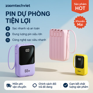 Phiên bản mini sạc nhanh kèm theo dây nguồn, pin di động sạc nhanh dung lượng lớn 20000mAh