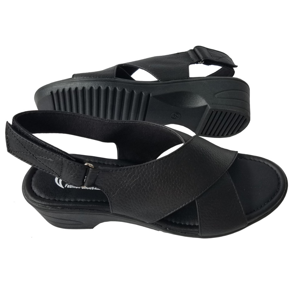 Giày Sandal Cao Gót Nữ BIGGBEN Da Bò Thật Cao 5 Phân HKD956
