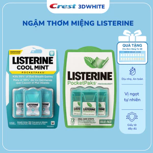 Miếng Ngậm thơm Miệng LISTERINE - VỈ 3 Hộp - 72 Miếng - 1 Hộp ngậm