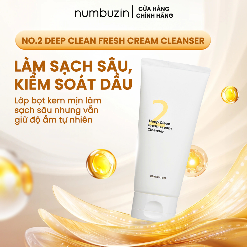 Ảnh Numbuzin No.2 Deep Clean Fresh Cream Cleanser – Kiểm Soát Dầu, Se Khít Lỗ Chân Lông (120ml) 1
