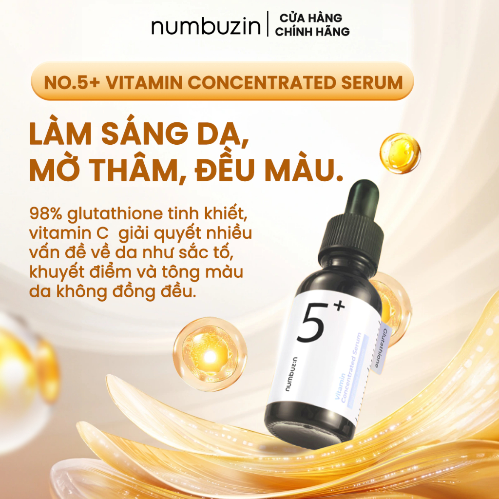 Ảnh Serum Numbuzin No.5 Cô Đặc Vitamin C, Sáng Da, Mờ Thâm, Chống Lão Hóa (30ml) 1