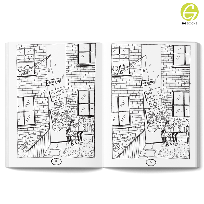 Ảnh Combo 4 cuốn Tom Gates bản tiếng Việt & Song ngữ Việt-Anh - The Brilliant World of Tom Gates series Liz Pichon 3
