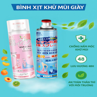 Xịt khử mùi hôi giày dép nano bạc lọ 260ml, chuyên dùng làm thơm tủ dầy , quần áo, tất, vớ chân.