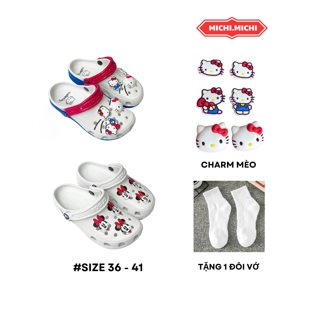 [ Deal mở bán + Tặng Vớ ] Dép Crors Unisex Hàng Hot Trend, Dép Lỗ ...