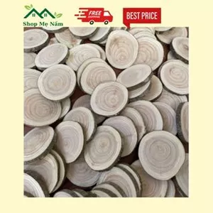 Lát gỗ tròn trà mịn 1 mặt, 7cm,dày 5mm dùng làm decor trang trí,làm đế cây thông,vẽ tranh.