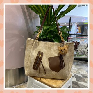 Túi tote nữ túi thời trang kẹp nách đeo vai hoạ tiết vá phong cách cá tính vừa A4 Liistore K259