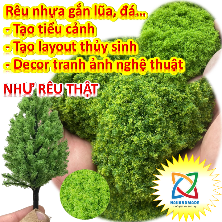 [Combo 0,5kg - 1kg] Bột rêu nhựa, rêu nhân tạo, rêu giả trang trí gốc ...