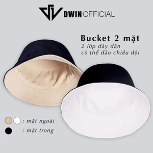 COMBO 2 Mũ bucket DWIN tai bèo vành nón trơn cụp Unisex phù hợp nam nữ MU01A