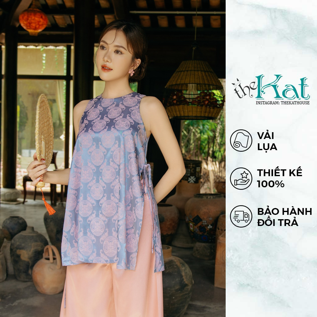 Áo Thanh Hoa The Kat House, vải lụa tổnh mịn màng, mỏng nhẹ, thoáng mát, lên dánh xinh