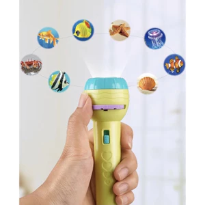 đèn pin chiếu hình nhân vật gồm 24 hình cho bé + tặng pin