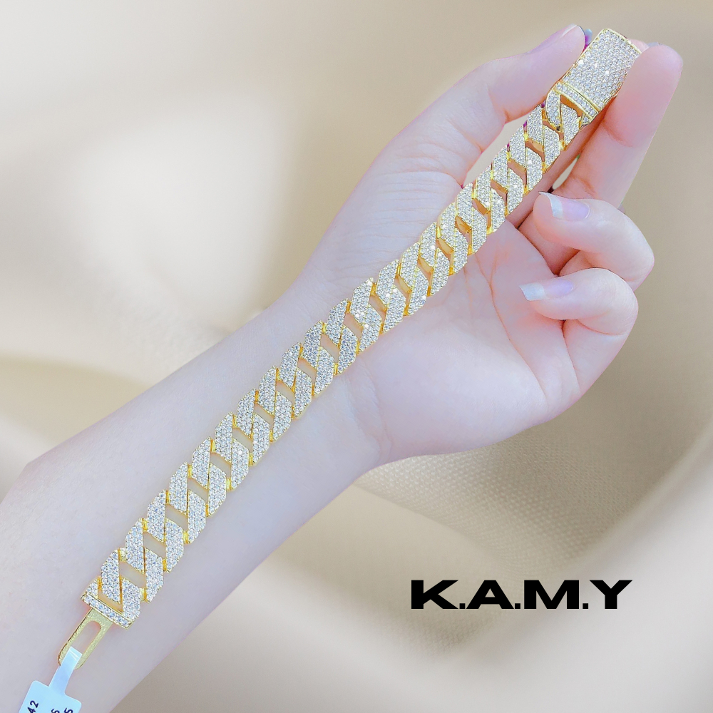 Lắc Tay Nam Nữ Đính Đá Nhẹ Nhàng Phong Cách Hàn Quốc - Xi Mạ Bền Màu, Sang Trọng Dễ Phối Đồ