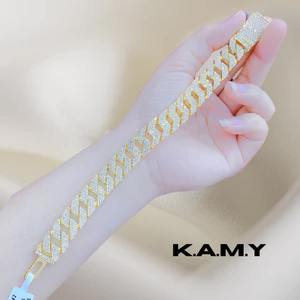 Lắc Tay Nam Nữ Đính Đá Nhẹ Nhàng Phong Cách Hàn Quốc - Xi Mạ Bền Màu, Sang Trọng Dễ Phối Đồ