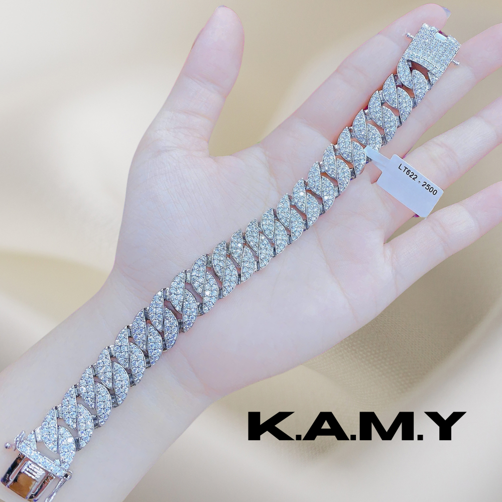 Lắc Tay Nam Nữ Đính Đá Nhẹ Nhàng Phong Cách Hàn Quốc - Xi Mạ Bền Màu, Sang Trọng Dễ Phối Đồ