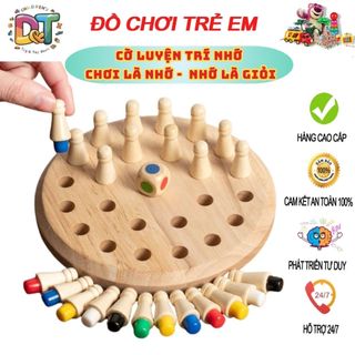 Cờ luyện Trí nhớ,Cờ trí nhớ gỗ màu sắc rèn luyện tư duy cho bé (Cờ trí nhớ mã )