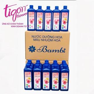THÙNG 20 CHAI NƯỚC DƯỠNG HOA BAMBI 450ML - Giúp hoa tươi lâu và rực rỡ, giữ nước sạch hơn