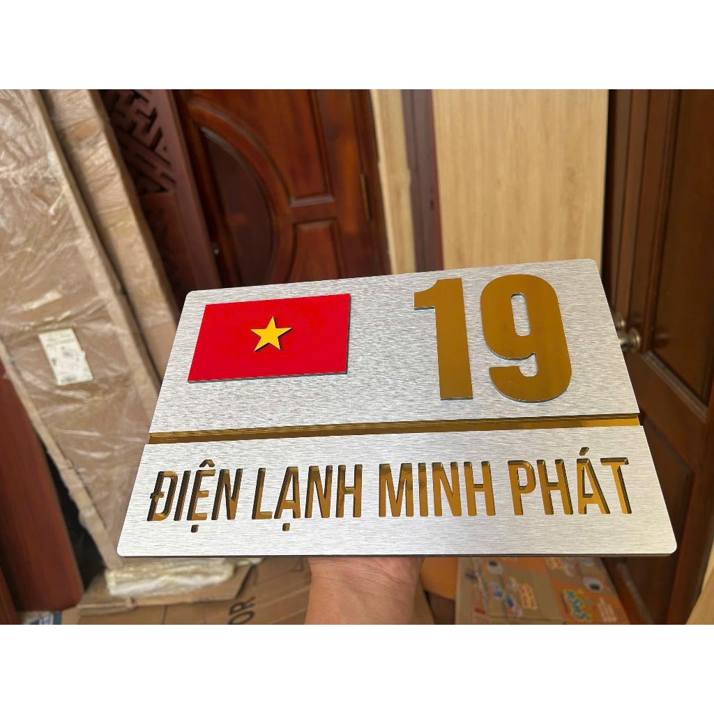 BẢNG SỐ NHÀ ALU XƯỚC CAO CẤP – GẮN TỔ QUỐC ĐẸP NỔI BẬT