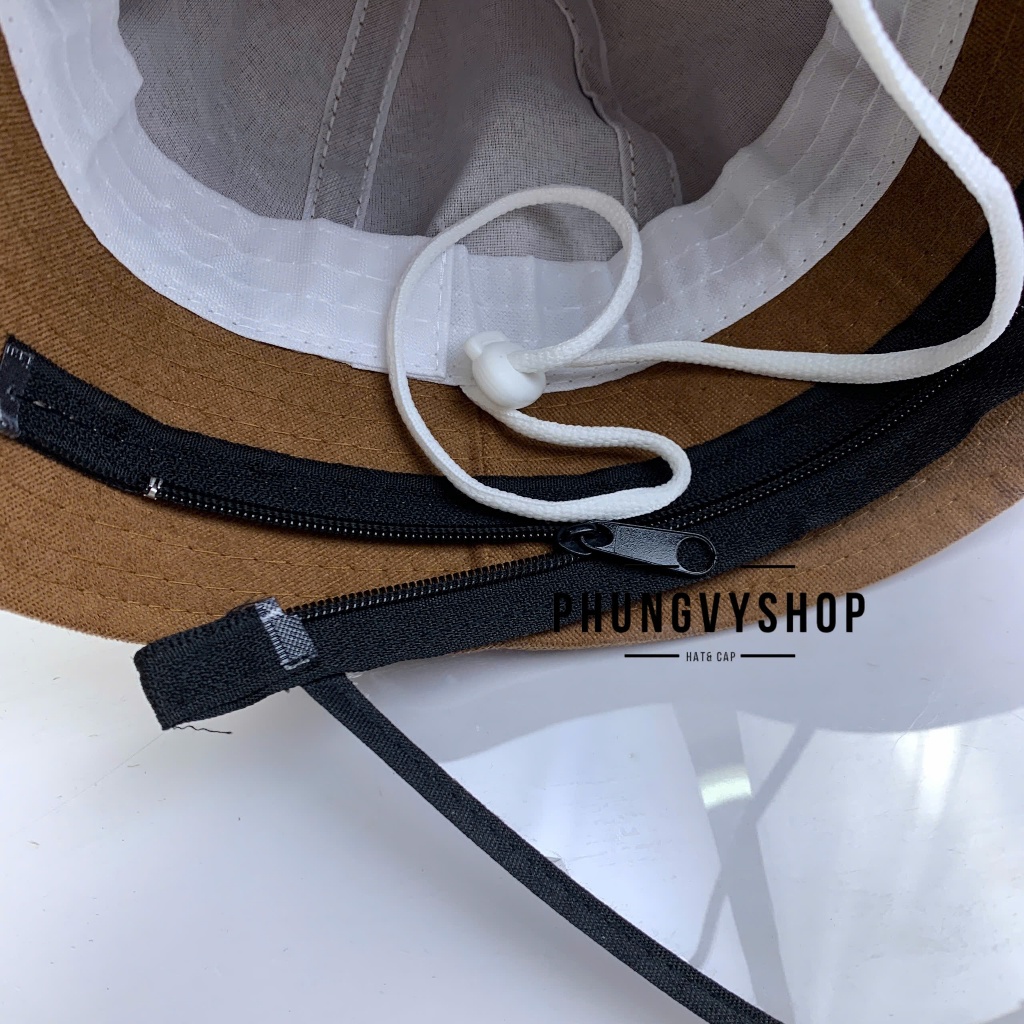 BÉ 2-5 Tuổi_Mũ chống giọt bắn chắn gió bụi mưa bucket tai bèo vành phungvyshop-nón / Bo "KIẾNG" GAUBN KINH /