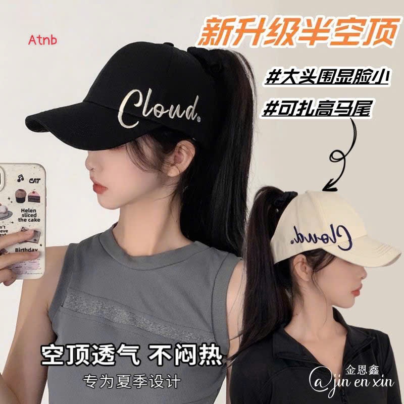 mũ lưỡi trai nửa đầu thêu chữ CLOUD.mũ thể thao...