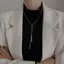 Vòng Cổ Đính Đá Hình Bướm, Choker Titan Dài Không Gỉ, Dây Chuyền Nữ Cá Tính Phong Cách Thời Trang