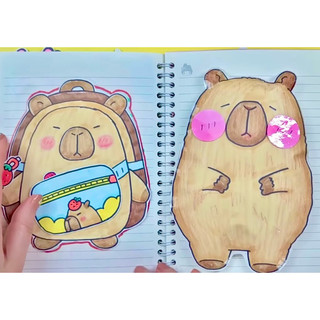 Balo chăm sóc Chuột Capybara - Búp bê giấy