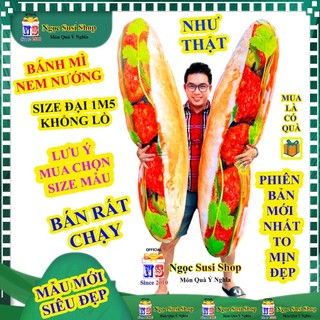 GỐI ÔM BÁNH MÌ 3D SIZE LỚN CAO CẤP ÔM NGỦ PHIÊN BẢN MỚI NHẤT - THÚ BÔNG BÁNH MÌ 3D [ SIÊU ĐẸP]