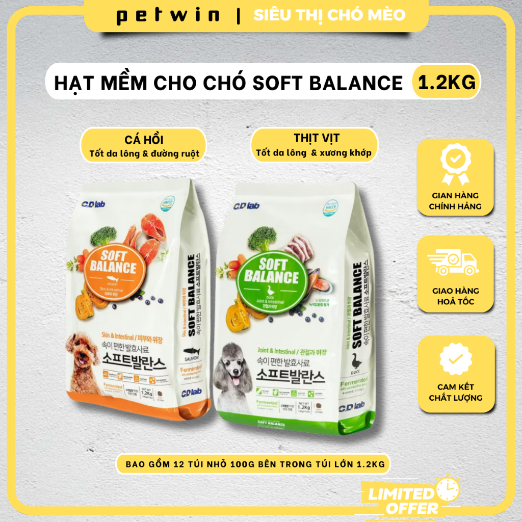 Thức Ăn Hạt Mềm Cho Chó Soft Balance 100g, Thức Ăn Chó Soft Balance Vị ...