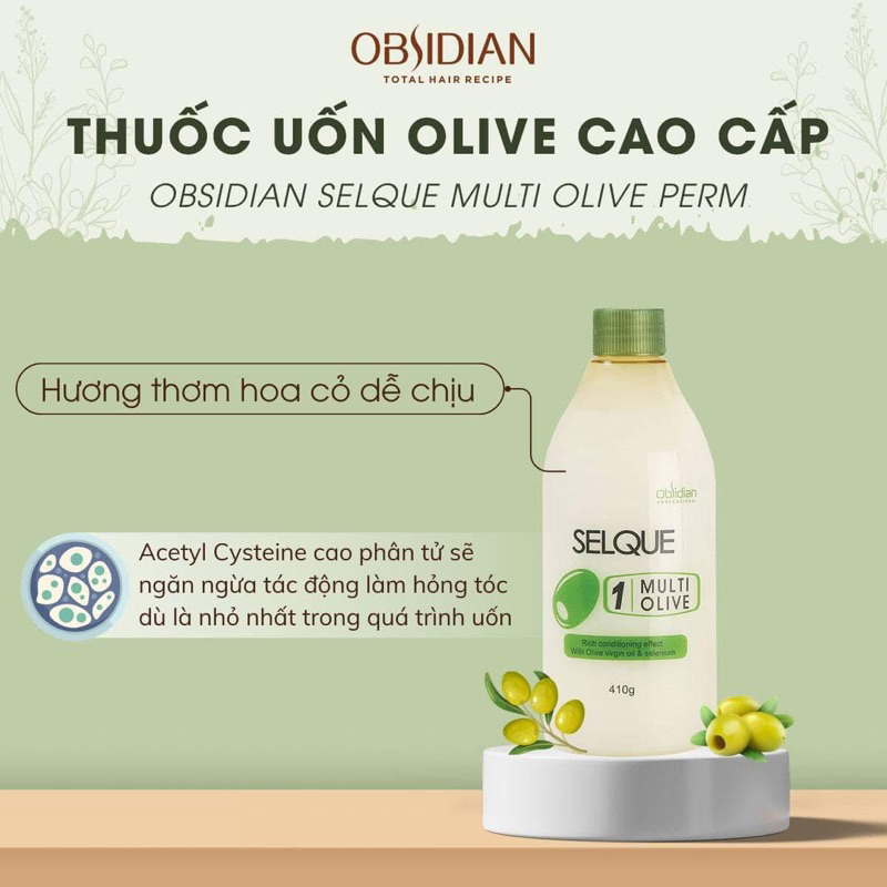 Bộ sản phẩm uốn tóc hàn quốc 3D Obsidian/Olive 500ml