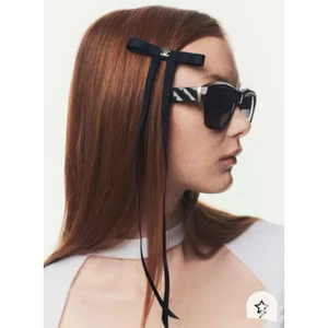 Kẹp tóc nơ đen dài new set 2 kẹp