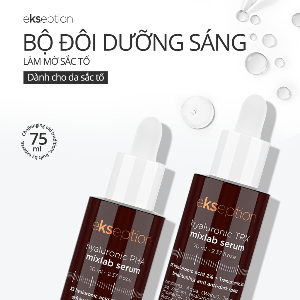 Ảnh Combo EKSEPTION Pre-Serum Hyaluronic 2% PHA 5% Dưỡng Ẩm Và TRX Hyaluronic Mixlab 75ML 1