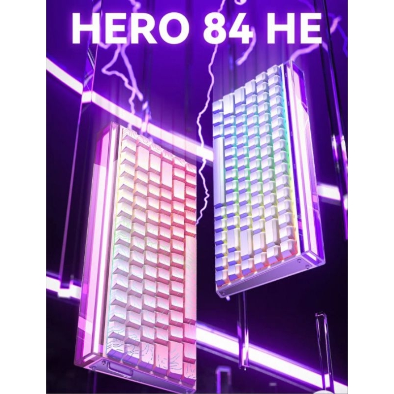 Aula Hero68/84 XS Phím cơ Gaming Rapid Trigger 8K Polling Rate, 128K Scan Rate, Led Viền