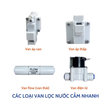 VAN ẤP THẤP - VAN TỪ - VAN ÁP CAO - VAN THẢI FLOW 300 - LOẠI NỐI NHANH DÂY 6mm