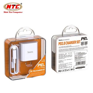 Bộ Sạc nhanh Hoco C76 PLUS kèm cáp TypeC to LaiNing PD 20W (Trắng)