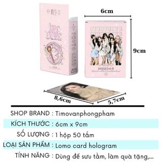 Card I.VE Lomo Hologram Won.young Hộp 50 Tấm Bo Góc Timo QT43