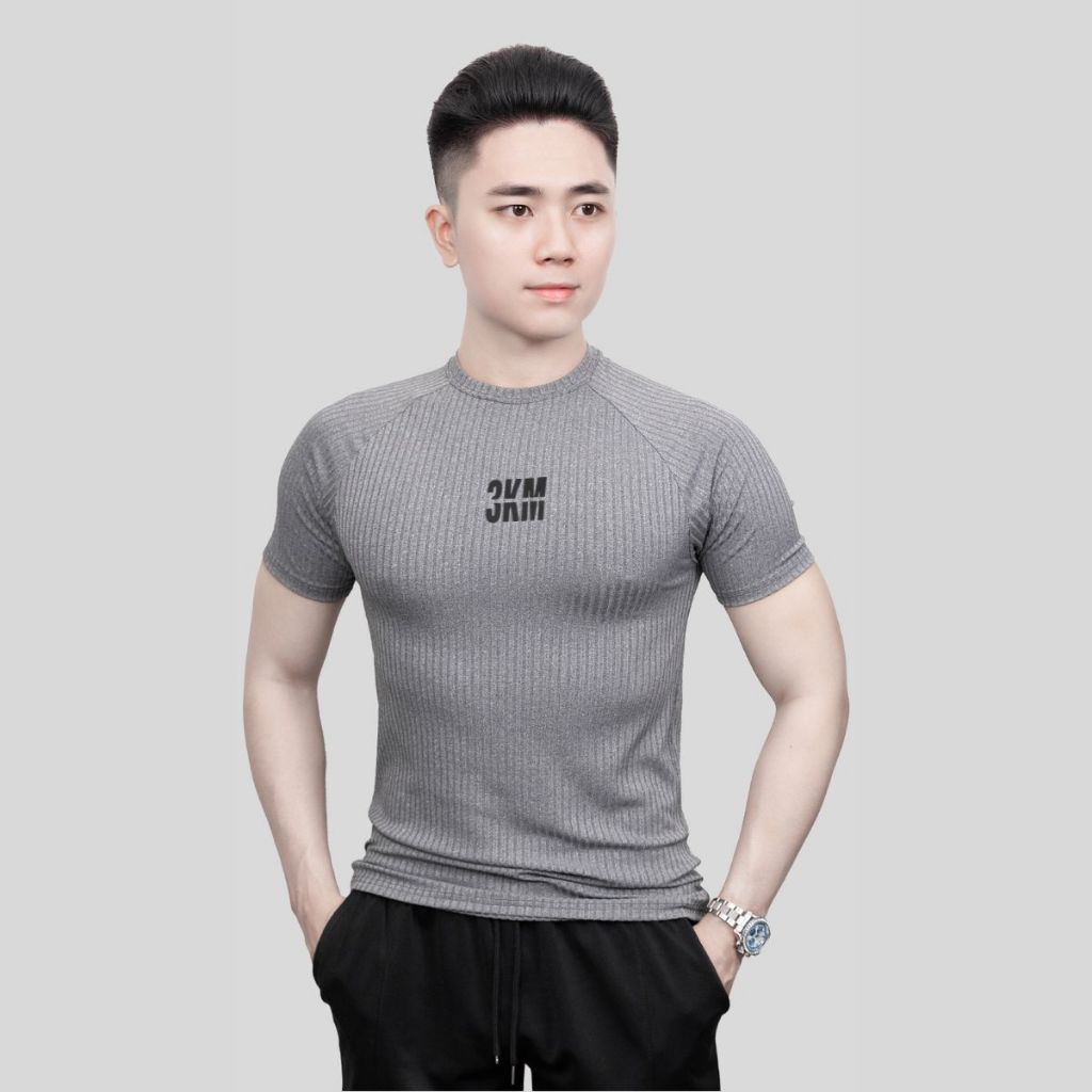 Áo Thun Tăm Đũa Nam 3KMENSWEAR Co Giãn 4 Chiều, Mềm Mịn, Thoáng Mát, Mặc Hè
