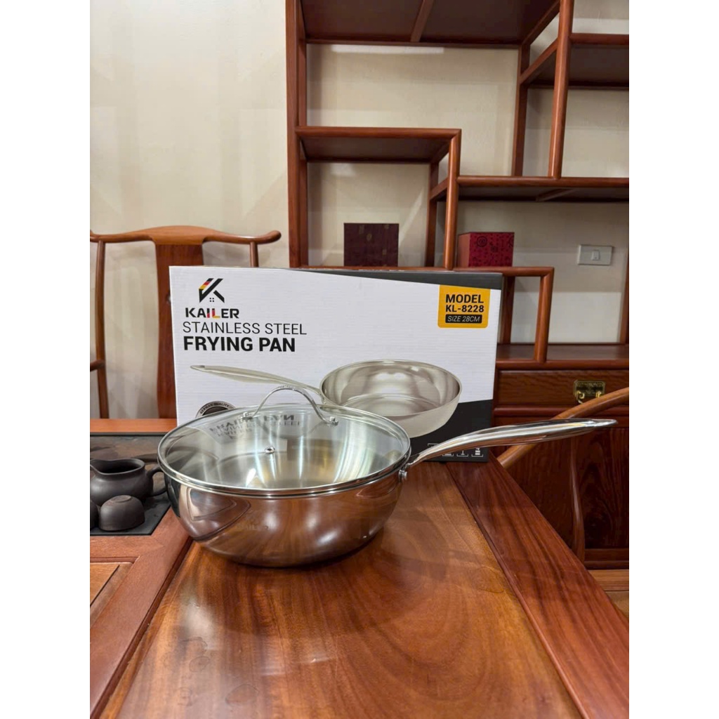 Chảo INOX sâu lòng.Công nghệ NANO nhiệt lạnh.Chống dính tự nhiên