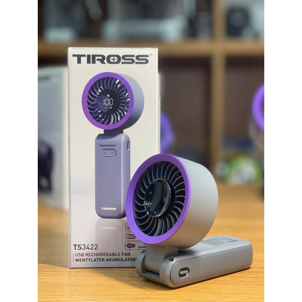Quạt tích điện cầm tay USB Tiross TS3422, công suất 5w thiết kế nhỏ gọn ...