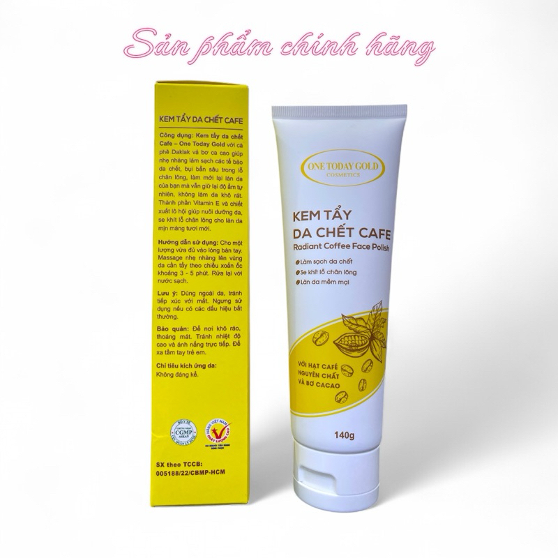 Kem Tẩy Tế bào Chết Cafe One Today Gold 140gram Chính Hãng
