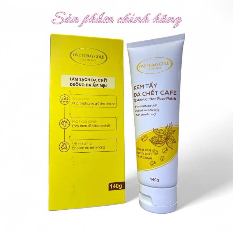 Kem Tẩy Tế bào Chết Cafe One Today Gold 140gram Chính Hãng