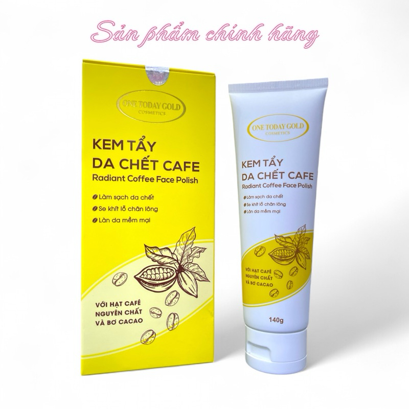 Kem Tẩy Tế bào Chết Cafe One Today Gold 140gram Chính Hãng
