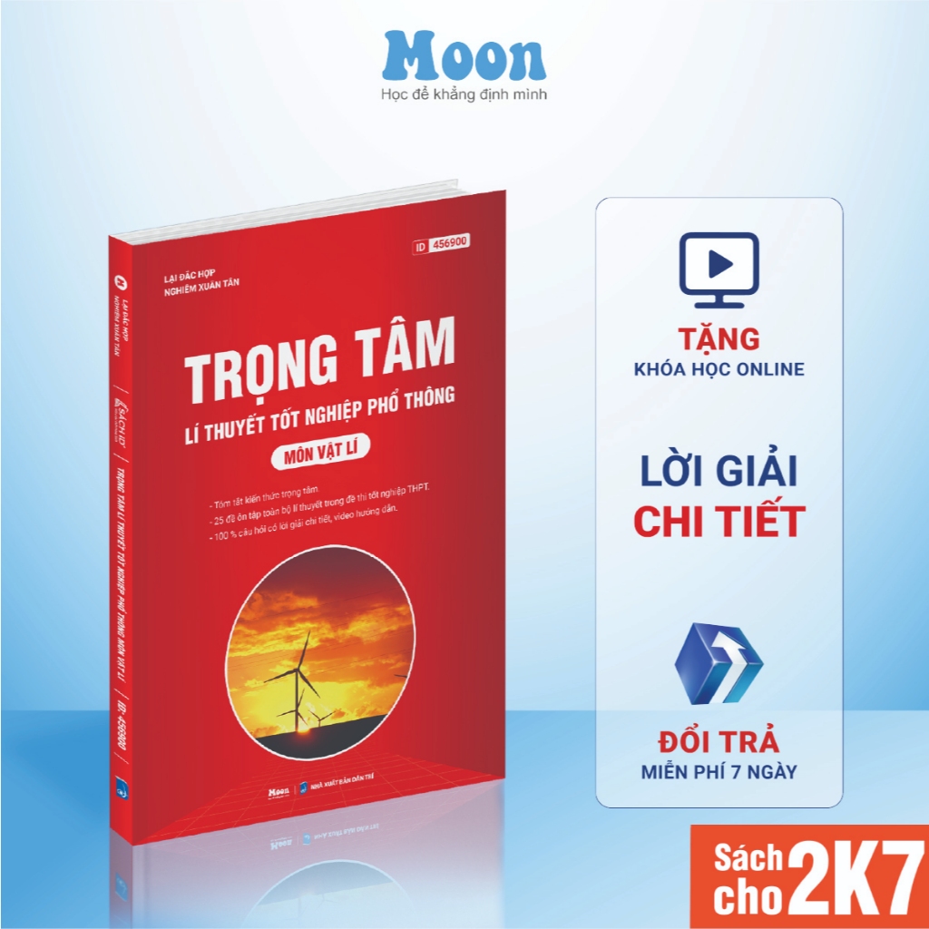 Ảnh Sách lý thuyết trọng tâm ôn thi THPT luyện thi đánh giá năng lực môn vật lý - Moonbook THCS 1