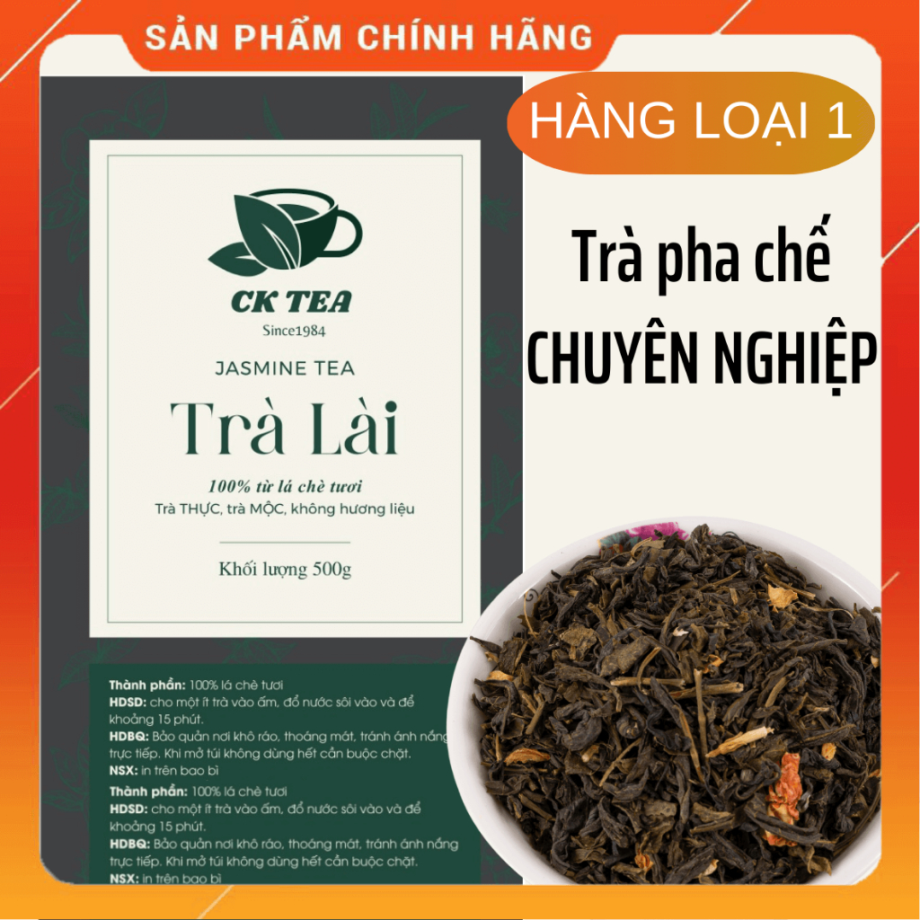 Trà Xanh Nhài. 250gr đặc biệt CK Tea Trà - trà pha chế trà sữa, trà ...